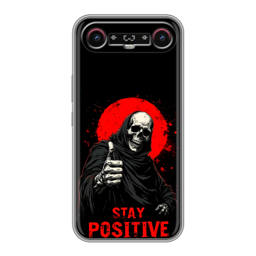 Силиконовый чехол на Tecno Camon Slim с принтом смешной скелет