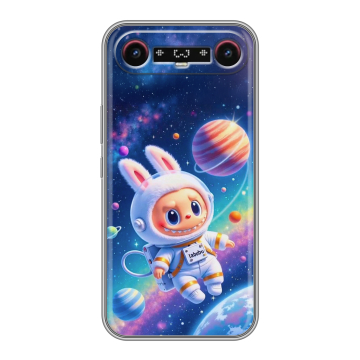 Силиконовый чехол на Tecno Camon Slim с принтом Labubu Лабубу