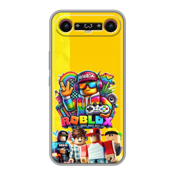 Силиконовый чехол на Tecno Camon Slim с принтом Roblox Роблокс