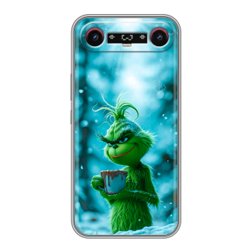 Силиконовый чехол на Tecno Camon Slim с принтом Новый год гринч