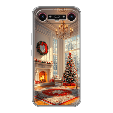 Силиконовый чехол на Tecno Camon Slim с принтом Новый год