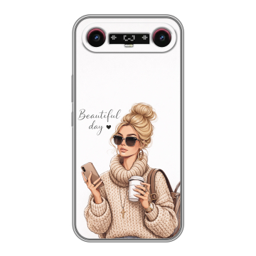 Силиконовый чехол на Tecno Camon Slim с принтом женский