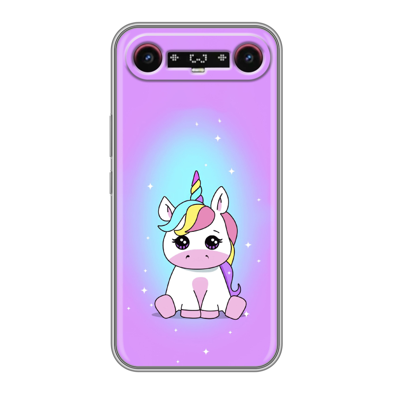 Силиконовый чехол на Tecno Camon Slim с принтом Единорог Силиконовый чехол на Tecno Camon Slim с принтом Единорог