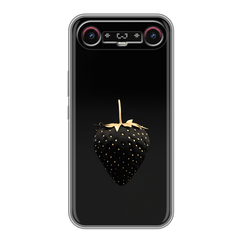 Силиконовый чехол на Tecno Camon Slim с принтом Черная клубника Силиконовый чехол на Tecno Camon Slim с принтом Черная клубника
