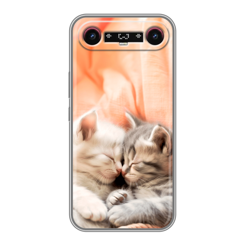 Силиконовый чехол на Tecno Camon Slim с принтом Котята Силиконовый чехол на Tecno Camon Slim с принтом Котята