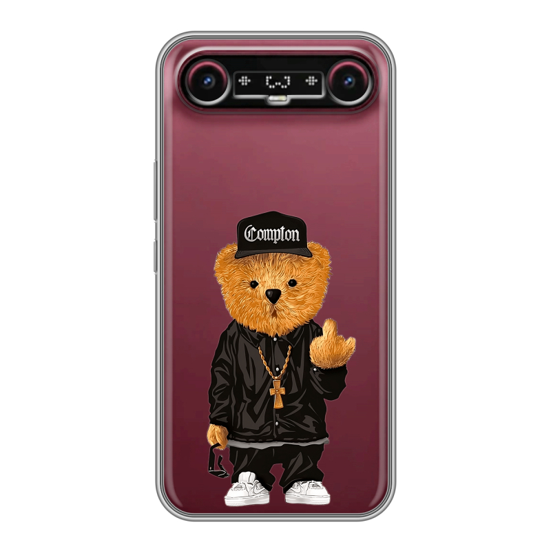 Силиконовый чехол на Tecno Camon Slim с принтом Мишка Силиконовый чехол на Tecno Camon Slim с принтом Мишка