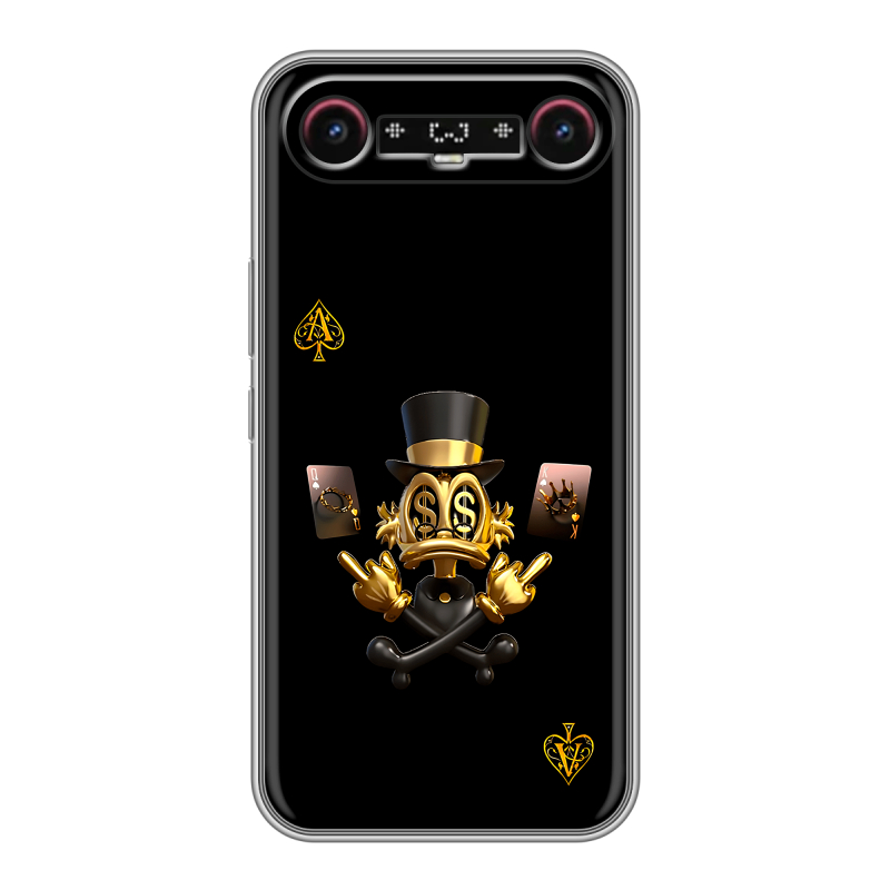 Силиконовый чехол на Tecno Camon Slim с принтом Золотой скрудж макдак Силиконовый чехол на Tecno Camon Slim с принтом Золотой скрудж макдак