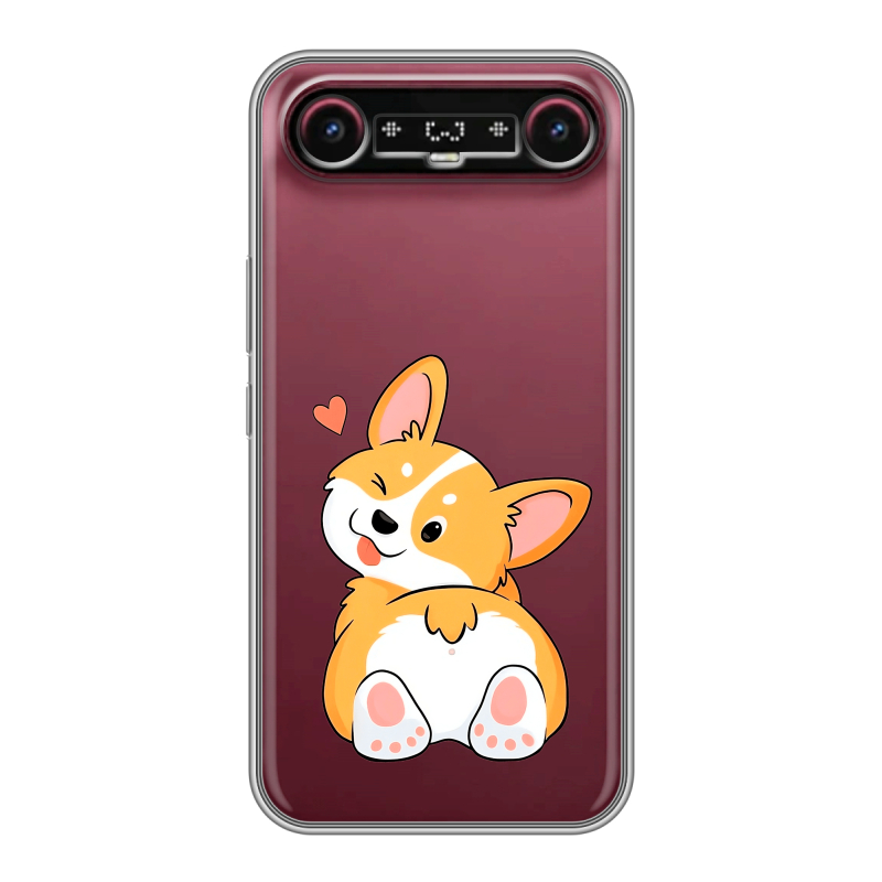Силиконовый чехол на Tecno Camon Slim с принтом Корги Силиконовый чехол на Tecno Camon Slim с принтом Корги