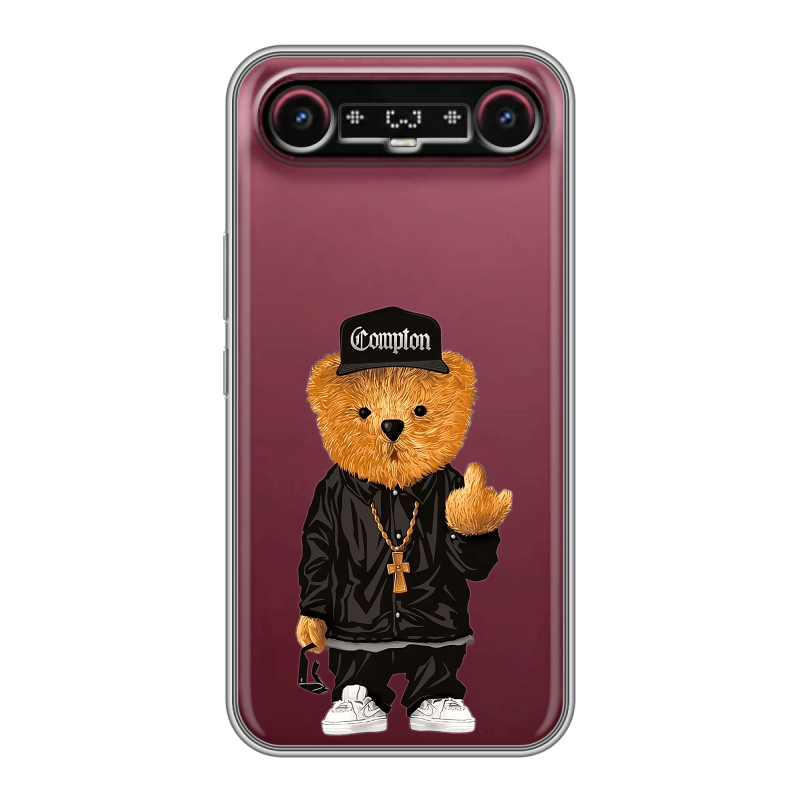 Силиконовый чехол на Tecno Camon Slim с принтом Плюшевый медведь Силиконовый чехол на Tecno Camon Slim с принтом Плюшевый медведь