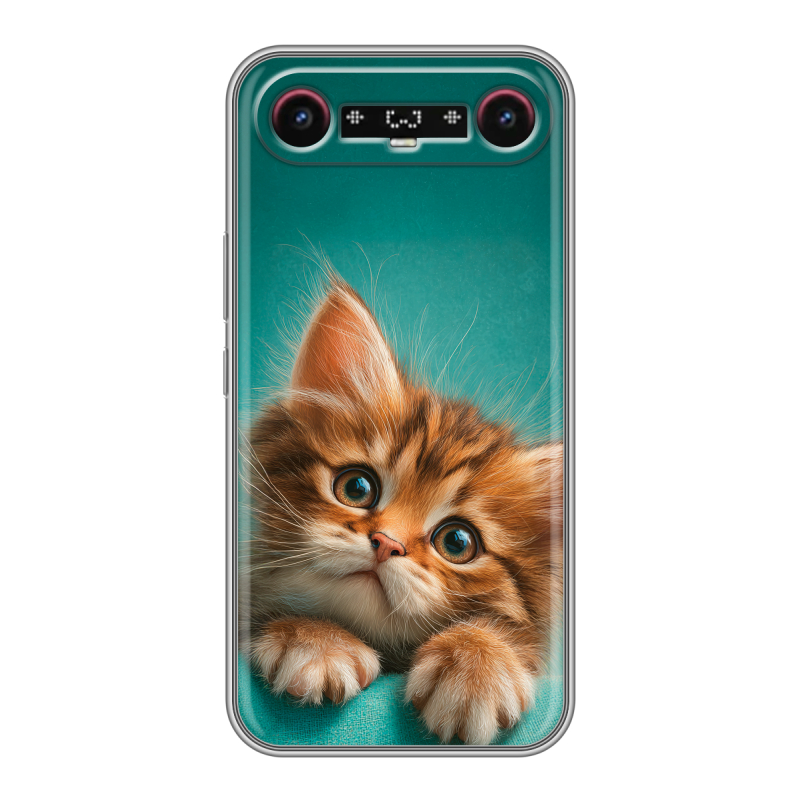 Силиконовый чехол на Tecno Camon Slim с принтом котенок Силиконовый чехол на Tecno Camon Slim с принтом котенок