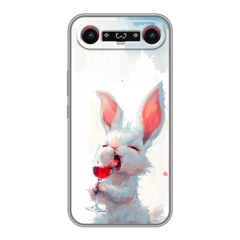 Силиконовый чехол на Tecno Camon Slim с принтом кролик зайчик Силиконовый чехол на Tecno Camon Slim с принтом кролик зайчик