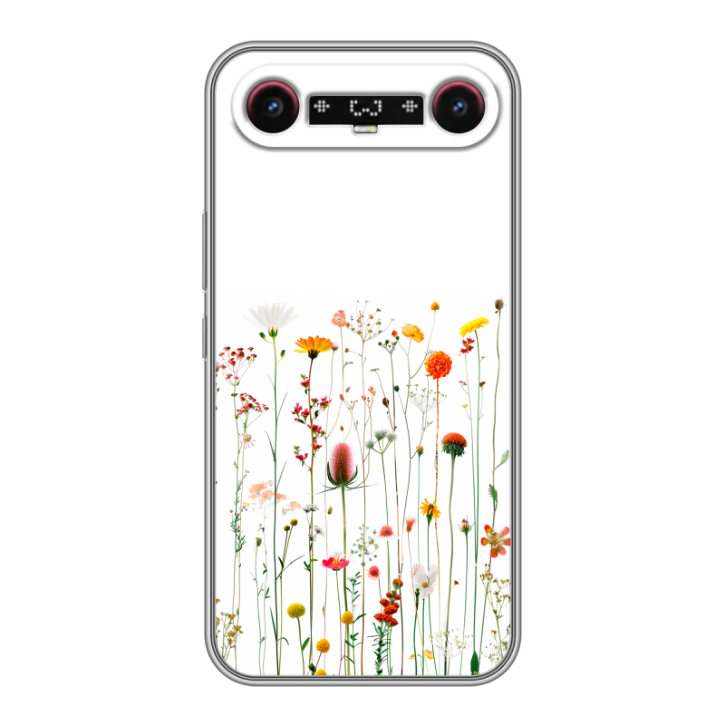 Силиконовый чехол на Tecno Camon Slim с принтом цветы Силиконовый чехол на Tecno Camon Slim с принтом цветы