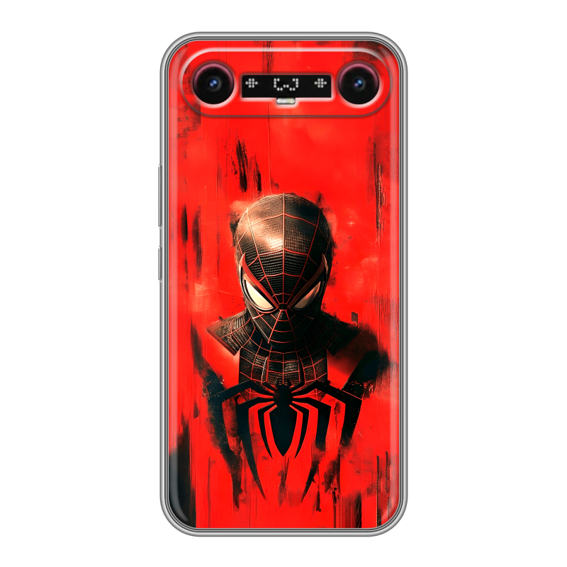 Силиконовый чехол на Tecno Camon Slim с принтом человек паук spiderman Силиконовый чехол на Tecno Camon Slim с принтом человек паук spiderman