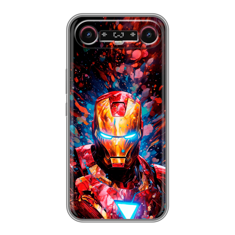 Силиконовый чехол на Tecno Camon Slim с принтом Железный человек Ironman Силиконовый чехол на Tecno Camon Slim с принтом Железный человек Ironman