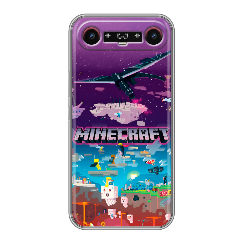 Силиконовый чехол на Tecno Camon Slim с принтом Майнкрафт Minecraft Силиконовый чехол на Tecno Camon Slim с принтом Майнкрафт Minecraft