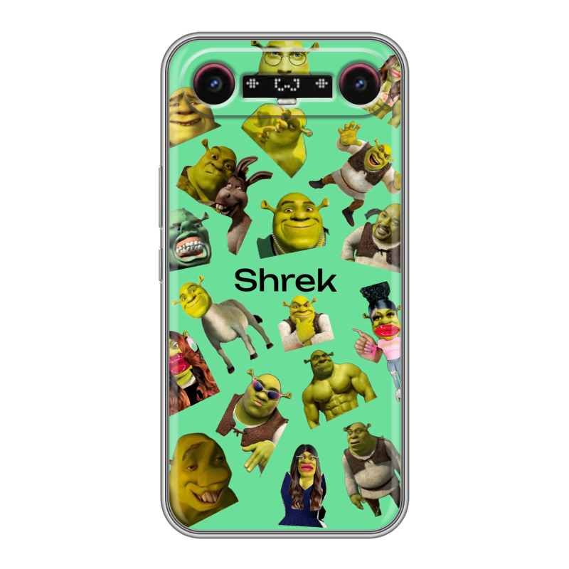Силиконовый чехол на Tecno Camon Slim с принтом Шрек Shrek Силиконовый чехол на Tecno Camon Slim с принтом Шрек Shrek