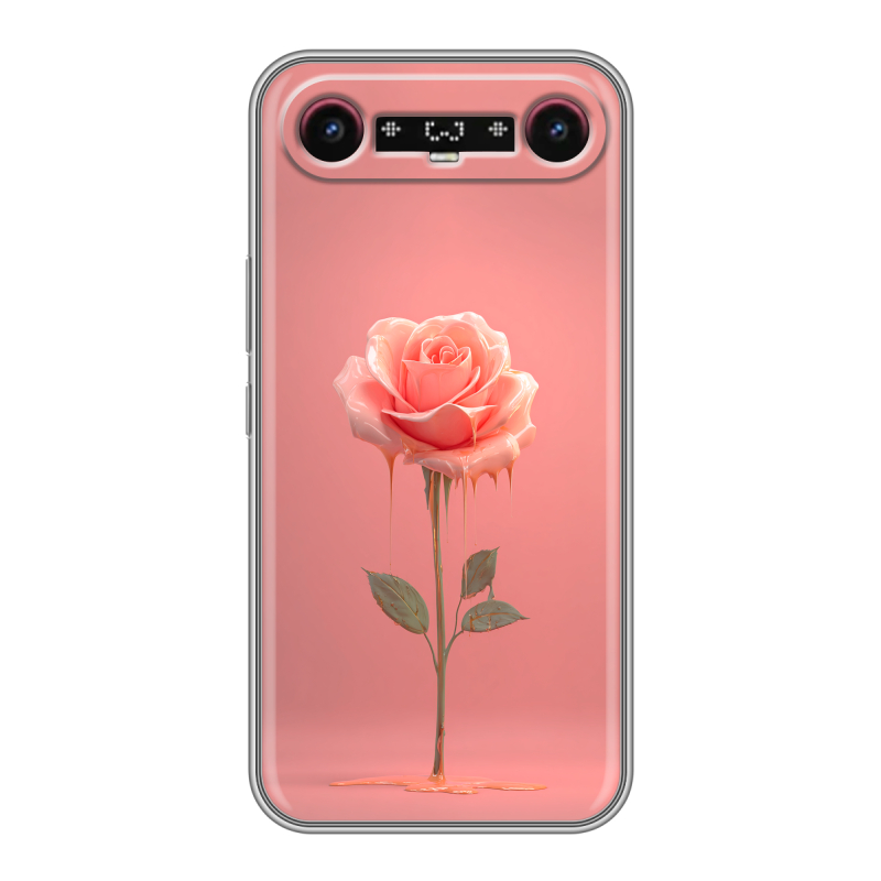 Силиконовый чехол на Tecno Camon Slim с принтом Розовая роза Силиконовый чехол на Tecno Camon Slim с принтом Розовая роза