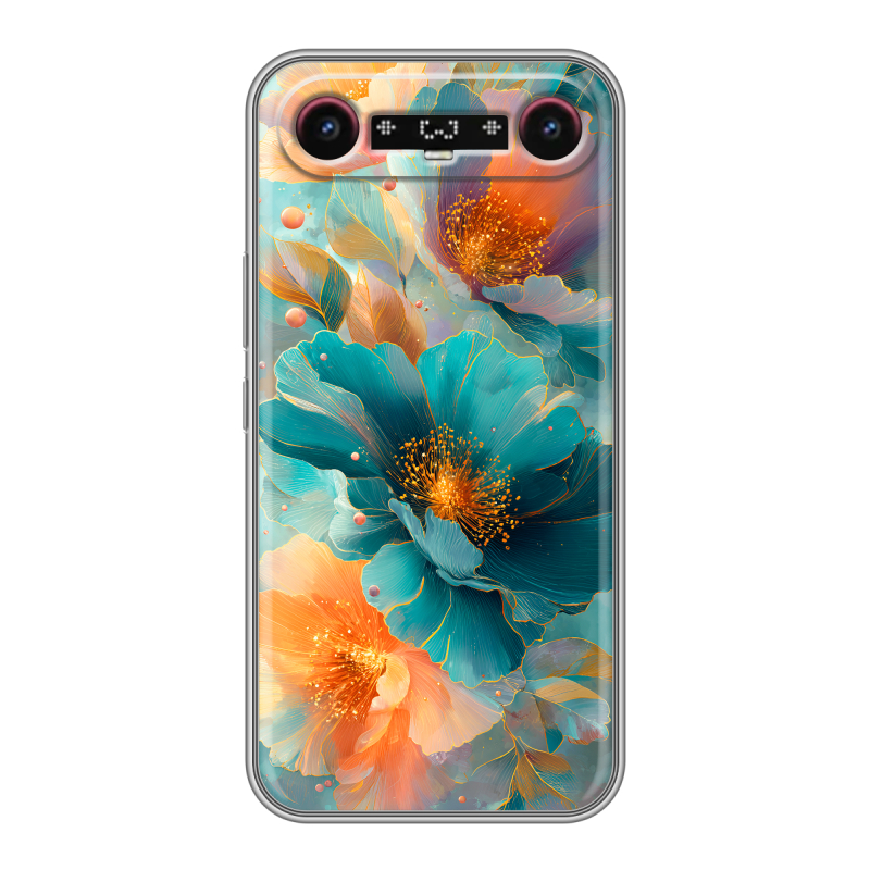 Силиконовый чехол на Tecno Camon Slim с принтом Цветы Силиконовый чехол на Tecno Camon Slim с принтом Цветы