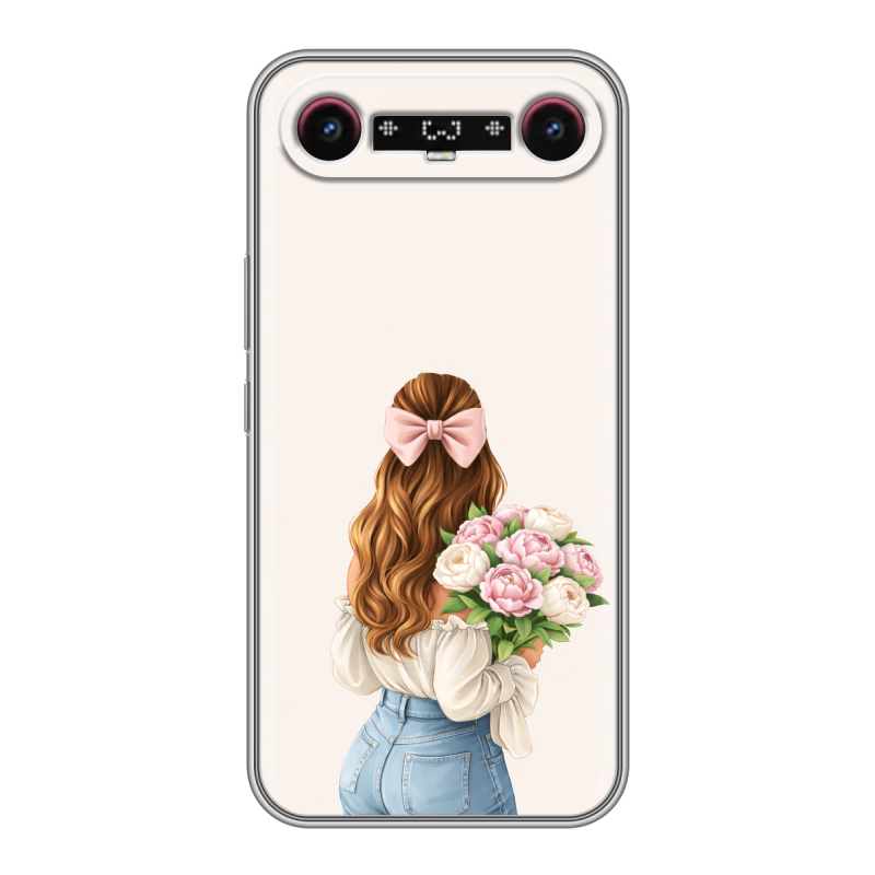 Силиконовый чехол на Tecno Camon Slim с принтом женский Силиконовый чехол на Tecno Camon Slim с принтом женский