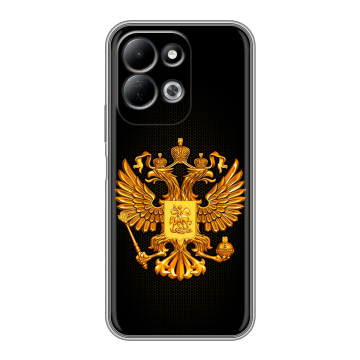 Силиконовый чехол на Redmi 17 с принтом Герб России желтый