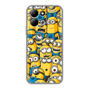Силиконовый чехол на Redmi 17 с принтом Миньоны