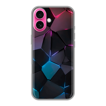 Силиконовый чехол на Iphone 18 с принтом Геометрия неона