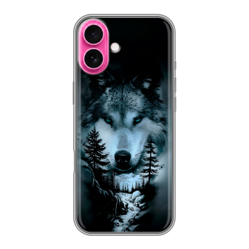 Силиконовый чехол на Iphone 18 с принтом Лесной волк