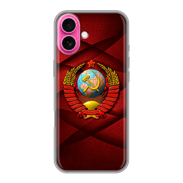 Силиконовый чехол на Iphone 18 с принтом Герб СССР