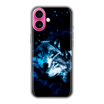 Силиконовый чехол на Iphone 18 с принтом Волки