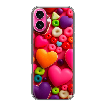 Силиконовый чехол на Iphone 18 с принтом Сердечки