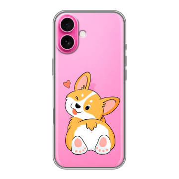 Силиконовый чехол на Iphone 18 с принтом Корги