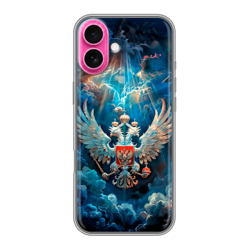 Силиконовый чехол на Iphone 18 с принтом Герб флаг России
