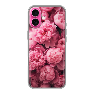 Силиконовый чехол на Iphone 18 с принтом цветы пионы