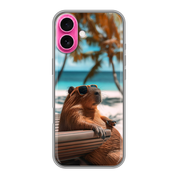 Силиконовый чехол на Iphone 18 с принтом Капибара