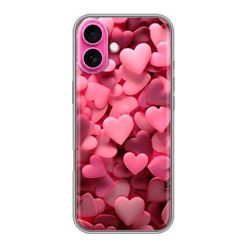 Силиконовый чехол на Iphone 18 с принтом розовые сердечки