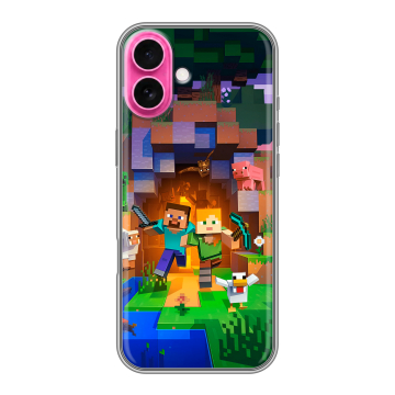 Силиконовый чехол на Iphone 18 с принтом Майнкрафт Minecraft