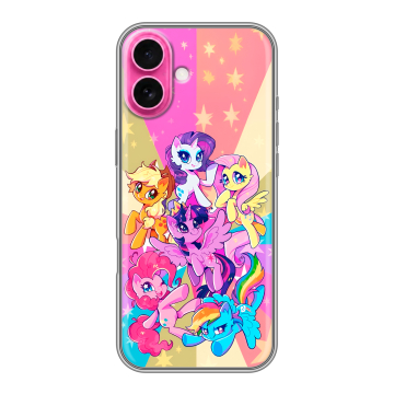 Силиконовый чехол на Iphone 18 с принтом My little pony Дружба чудо