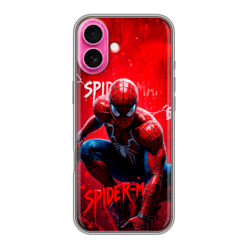 Силиконовый чехол на Iphone 18 с принтом Spiderman Человек паук