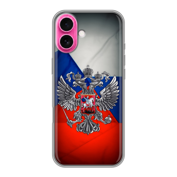 Силиконовый чехол на Iphone 18 с принтом Флаг России