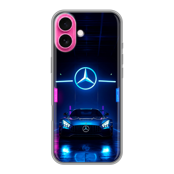 Силиконовый чехол на Iphone 18 с принтом Mercedes Мерседес