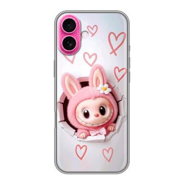 Силиконовый чехол на Iphone 18 с принтом Labubu Лабубу