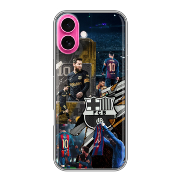 Силиконовый чехол на Iphone 18 с принтом Messi Barcelona