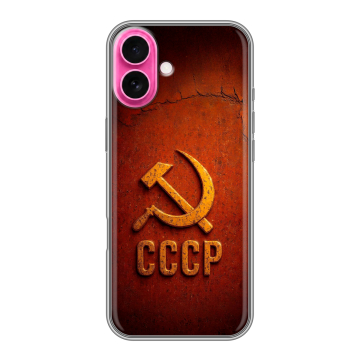 Силиконовый чехол на Iphone 18 с принтом Флаг Герб СССР