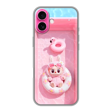 Силиконовый чехол на Iphone 18 с принтом Labubu Лабубу