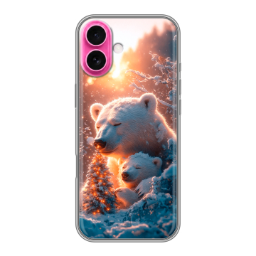Силиконовый чехол на Iphone 18 с принтом Новый год