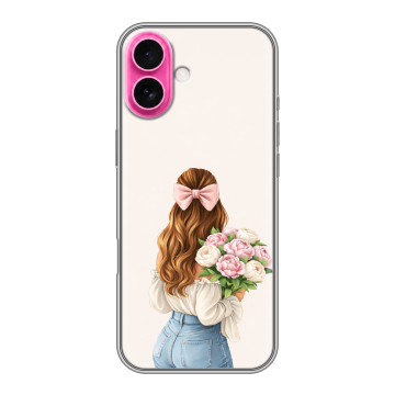 Силиконовый чехол на Iphone 18 с принтом женский