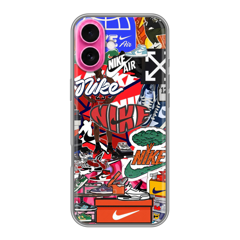 Силиконовый чехол на Iphone 18 с принтом Найк Nike яркий Силиконовый чехол на Iphone 18 с принтом Найк Nike яркий
