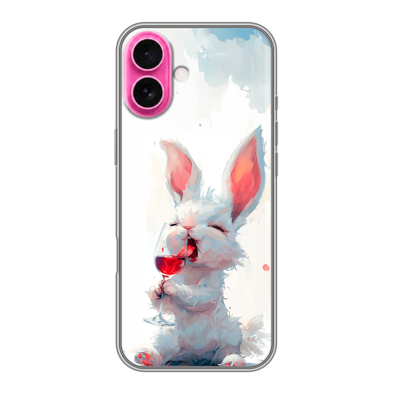 Силиконовый чехол на Iphone 18 с принтом кролик зайчик Силиконовый чехол на Iphone 18 с принтом кролик зайчик