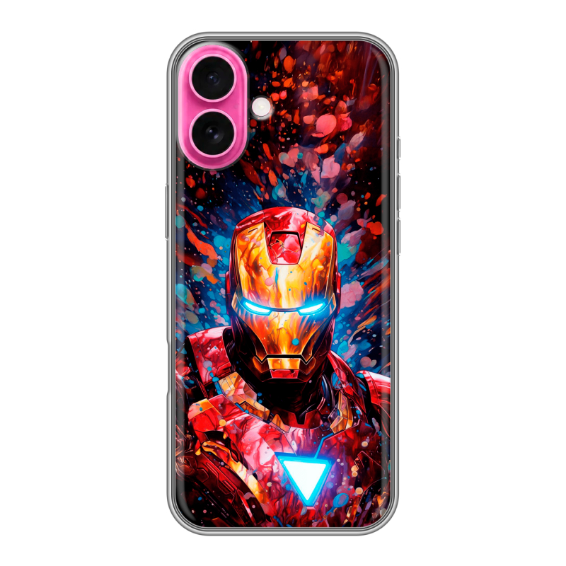 Силиконовый чехол на Iphone 18 с принтом Железный человек Ironman Силиконовый чехол на Iphone 18 с принтом Железный человек Ironman