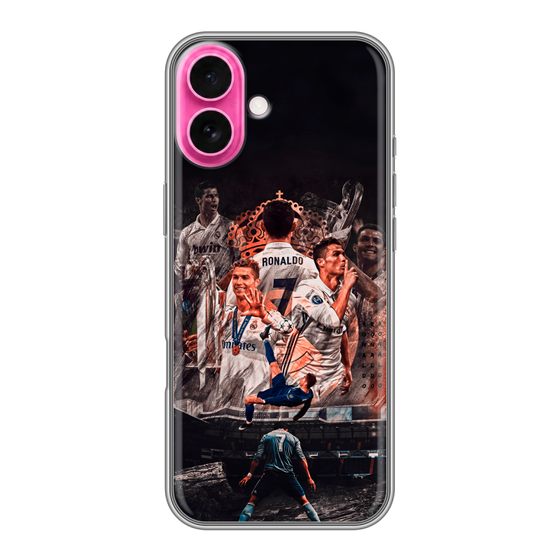 Силиконовый чехол на Iphone 18 с принтом Реал Роналдо Real Ronaldo Силиконовый чехол на Iphone 18 с принтом Реал Роналдо Real Ronaldo